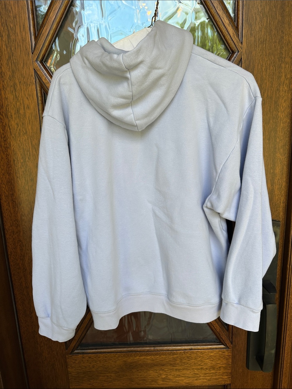 SKIMS Women's Lightweight Hooded Sweatshirt - Soft Light Blue - Picture 2 of 3